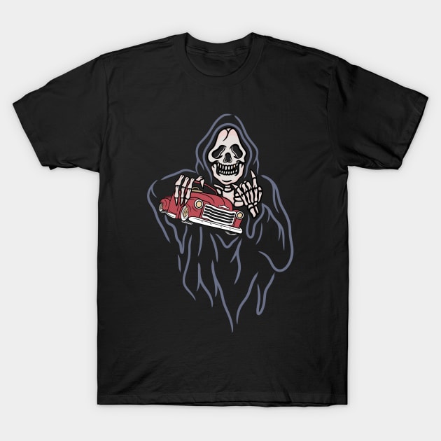 Car and skull T-Shirt by gggraphicdesignnn